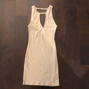 Beige mini dress